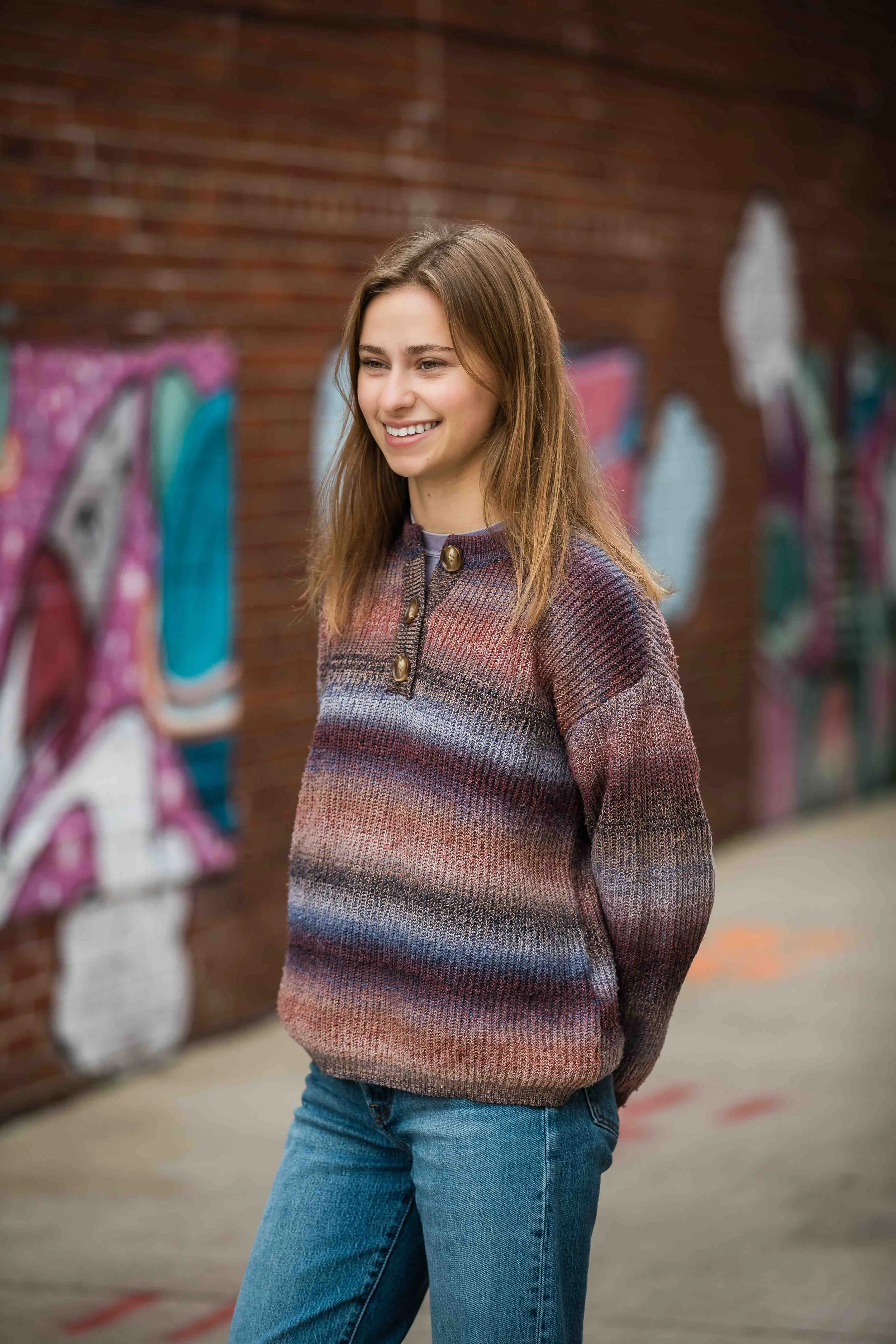 Senior Portrait Session with Graffiti Background