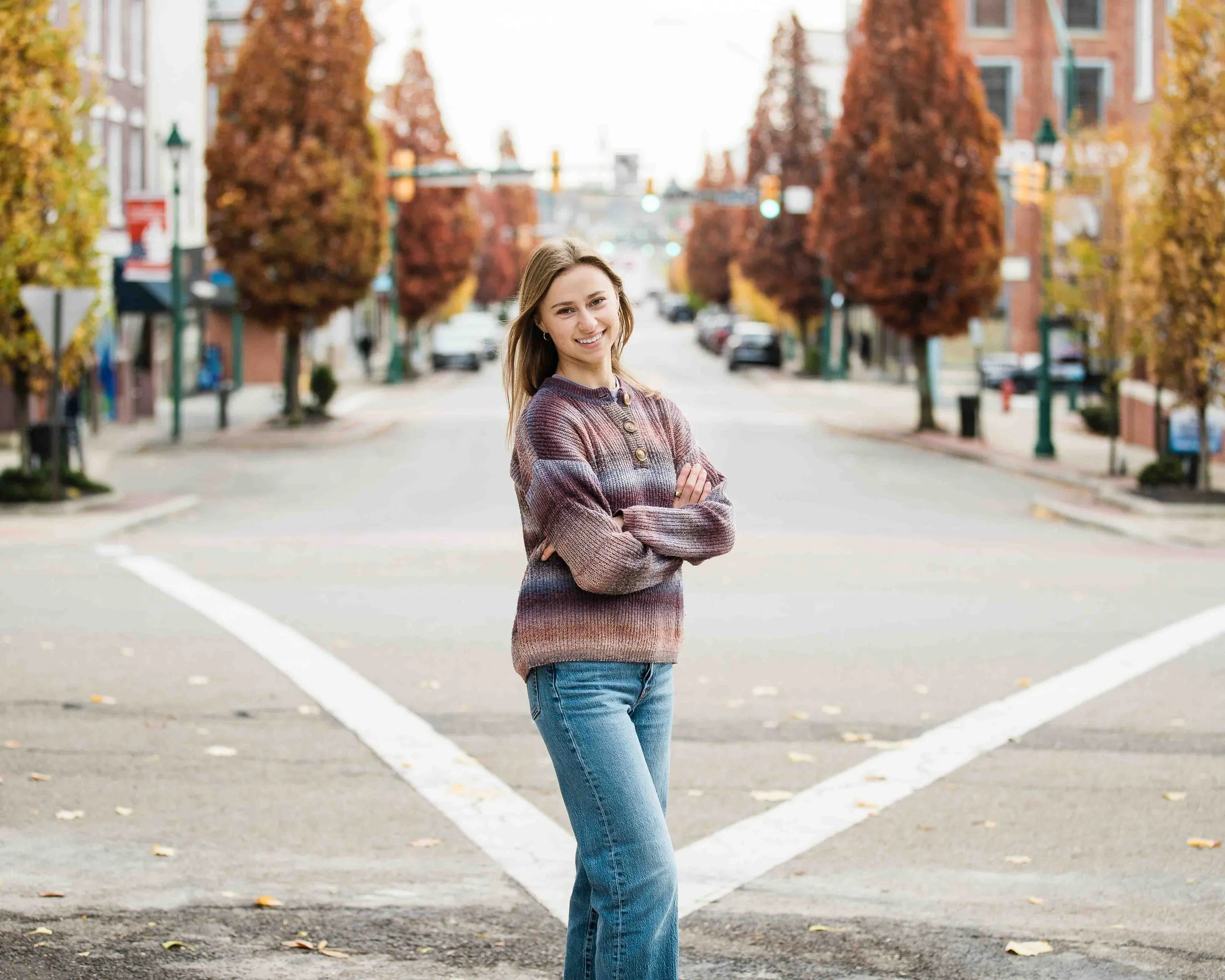 Urban Senior Portrait Session in Mount Vernon, Ohio