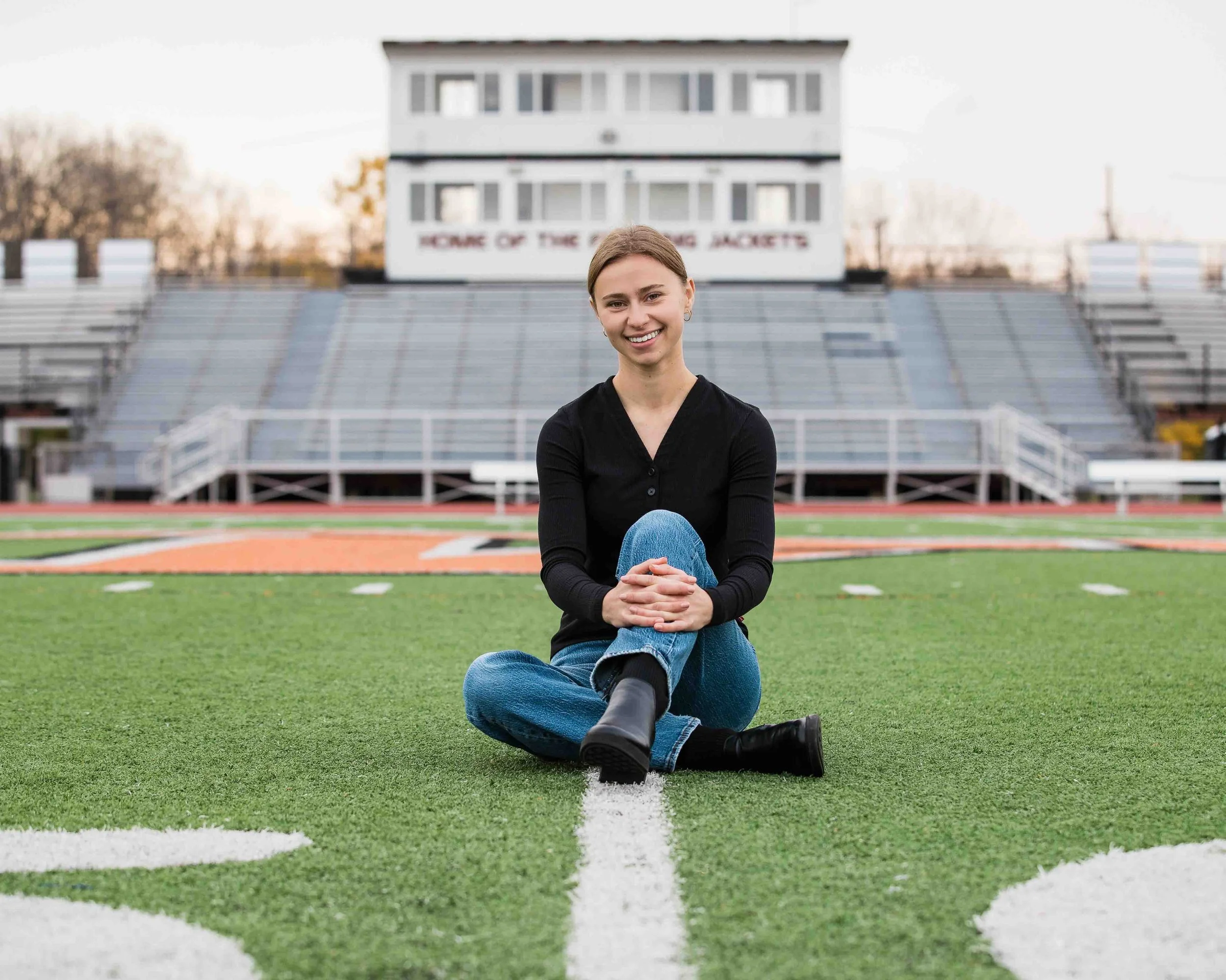 High School Stadium Senior Portrait