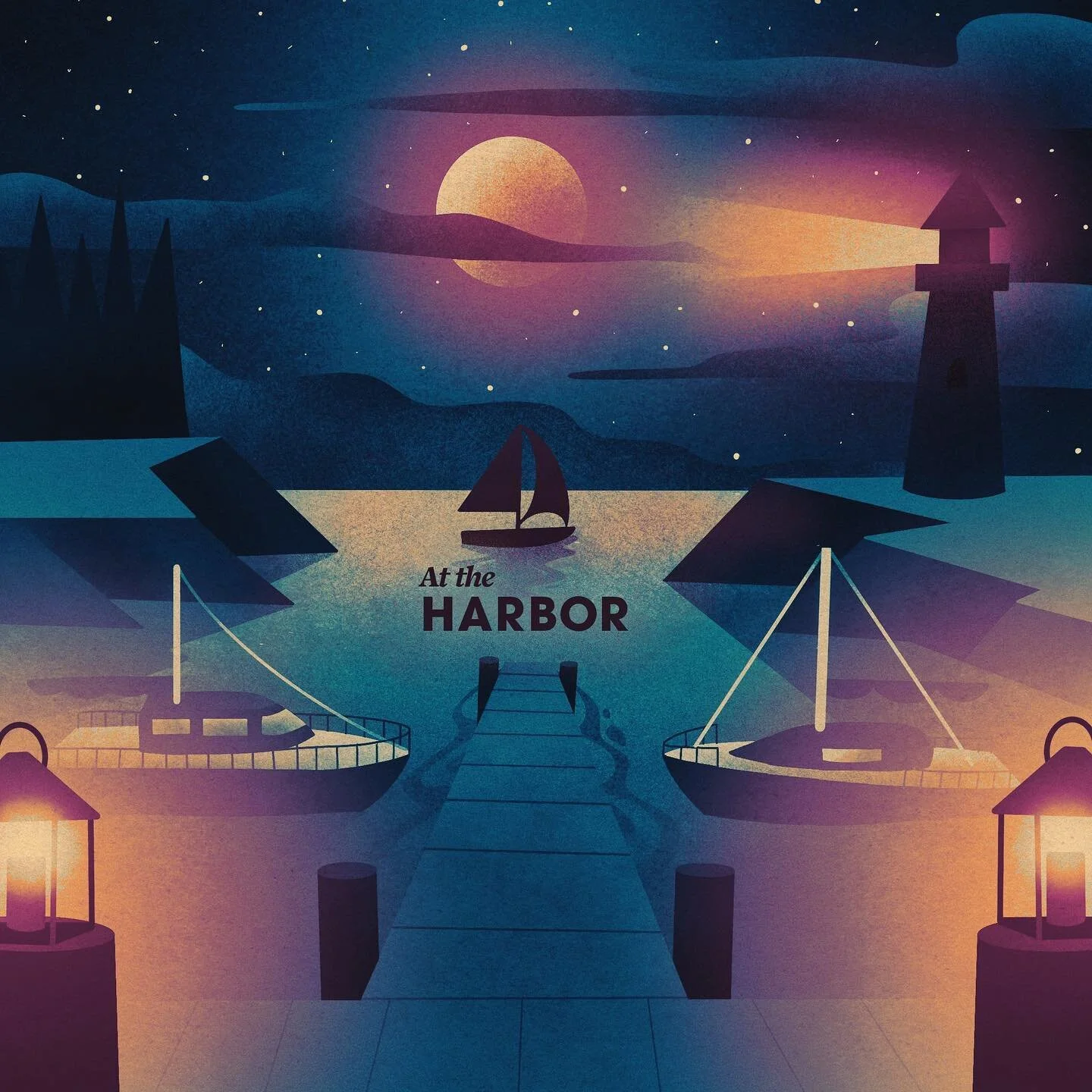 Really happy that I got the opportunity to work on the album artwork of yet another awesome single by @carvertheband. 

Go stream the hell out of At The Harbor until it&rsquo;s 2021. ✌️