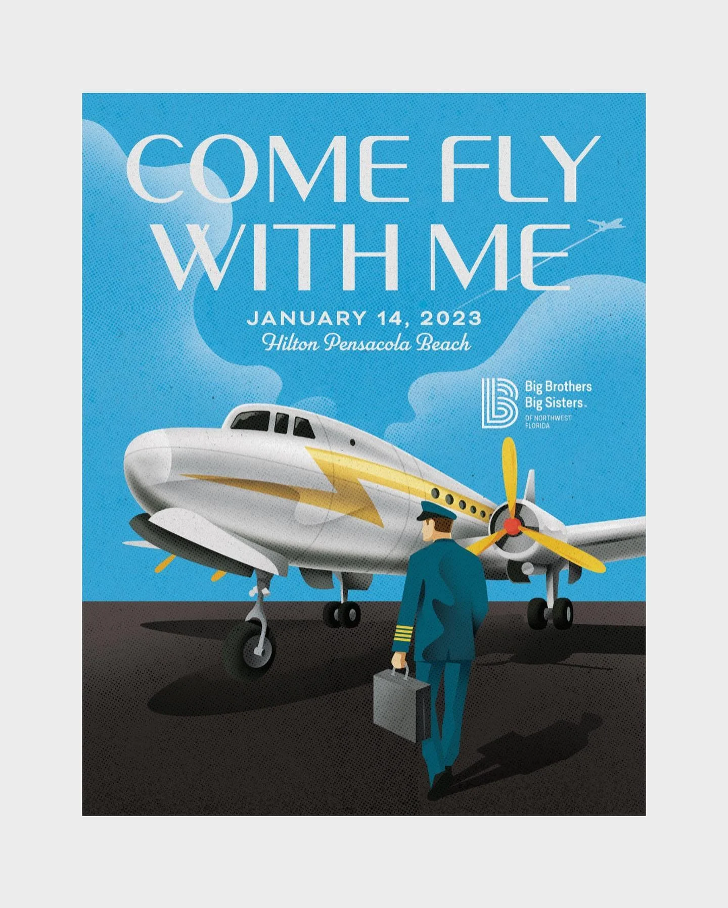 I had a great time at the @bbbs_nwfl gala and an even better time getting to create the artwork for it with @hatchmarkstudio. 

Check out the two previous designs I made before we landed on our final.