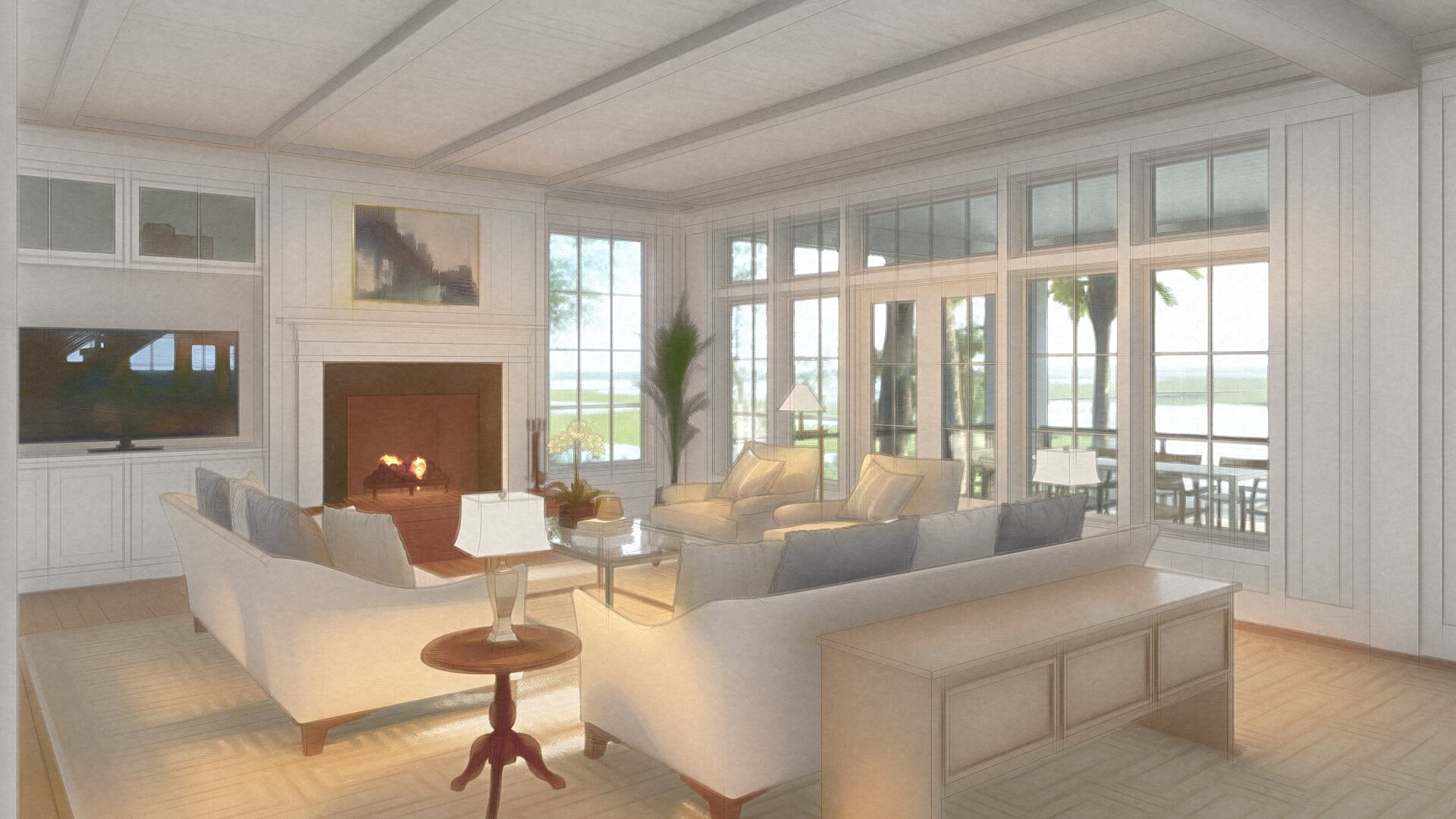 Private Residence Living Room