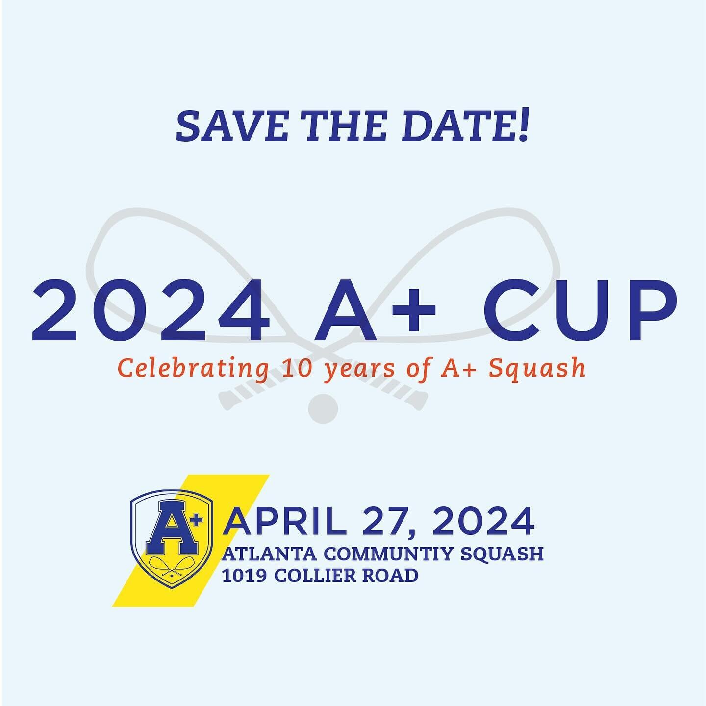 Save the date for our annual fundraiser and tournament.  Stay tuned for details!
To make a gift, visit aplussquash.com or link in bio