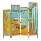 Islands - acrylic on wood, bamboo frame - SOLD