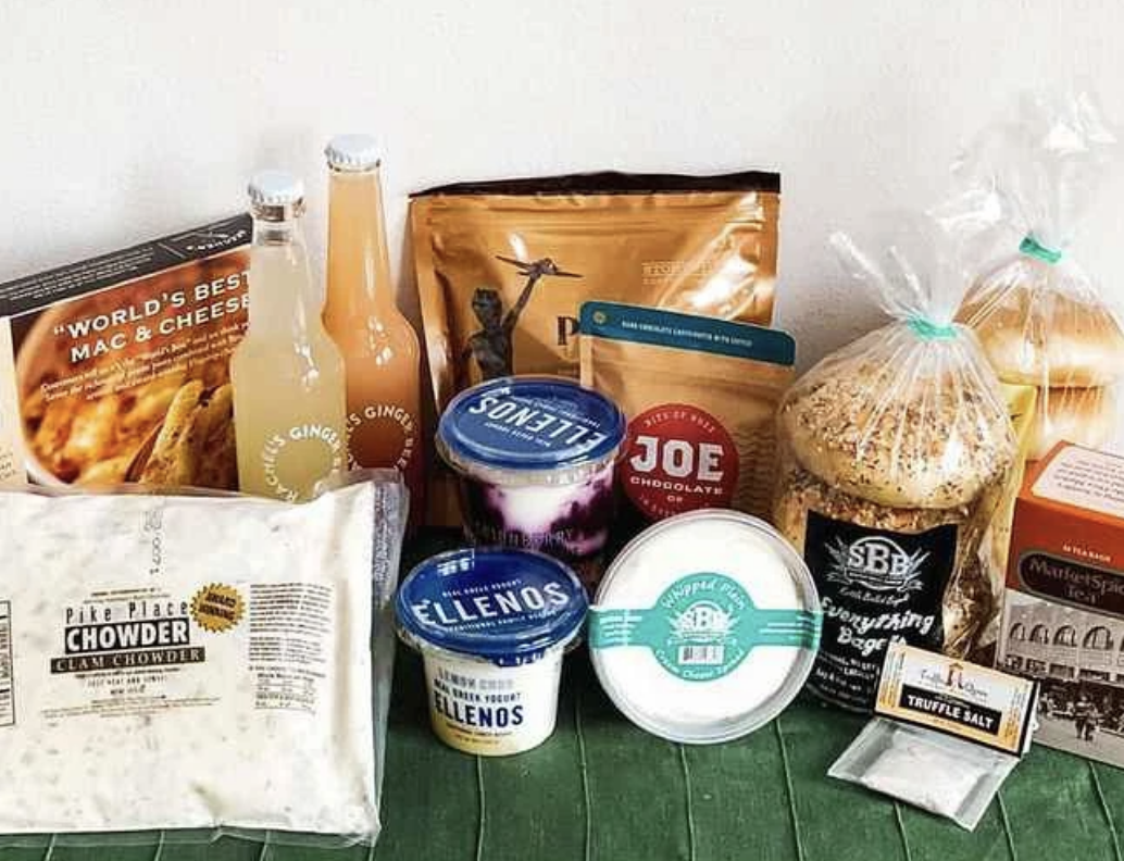 The Market Box features different items from the Market every week. Pictured above are the contents of the April 12 box.