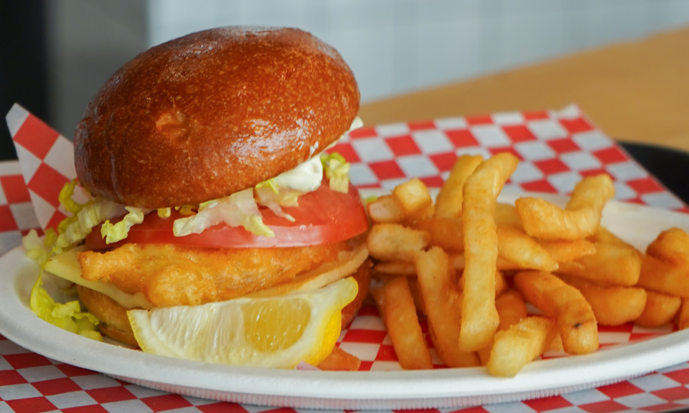 Crispy cod sandwich