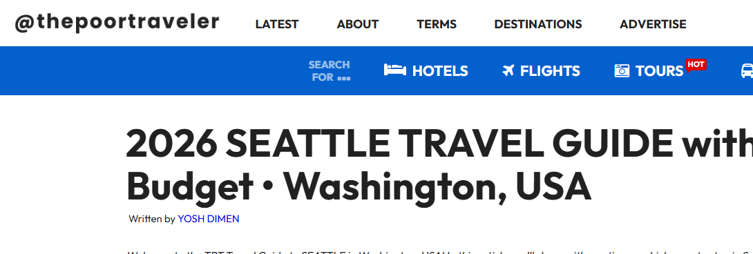 The Poor Traveler - Seattle Travel Guide Recommends Pike Place Chowder