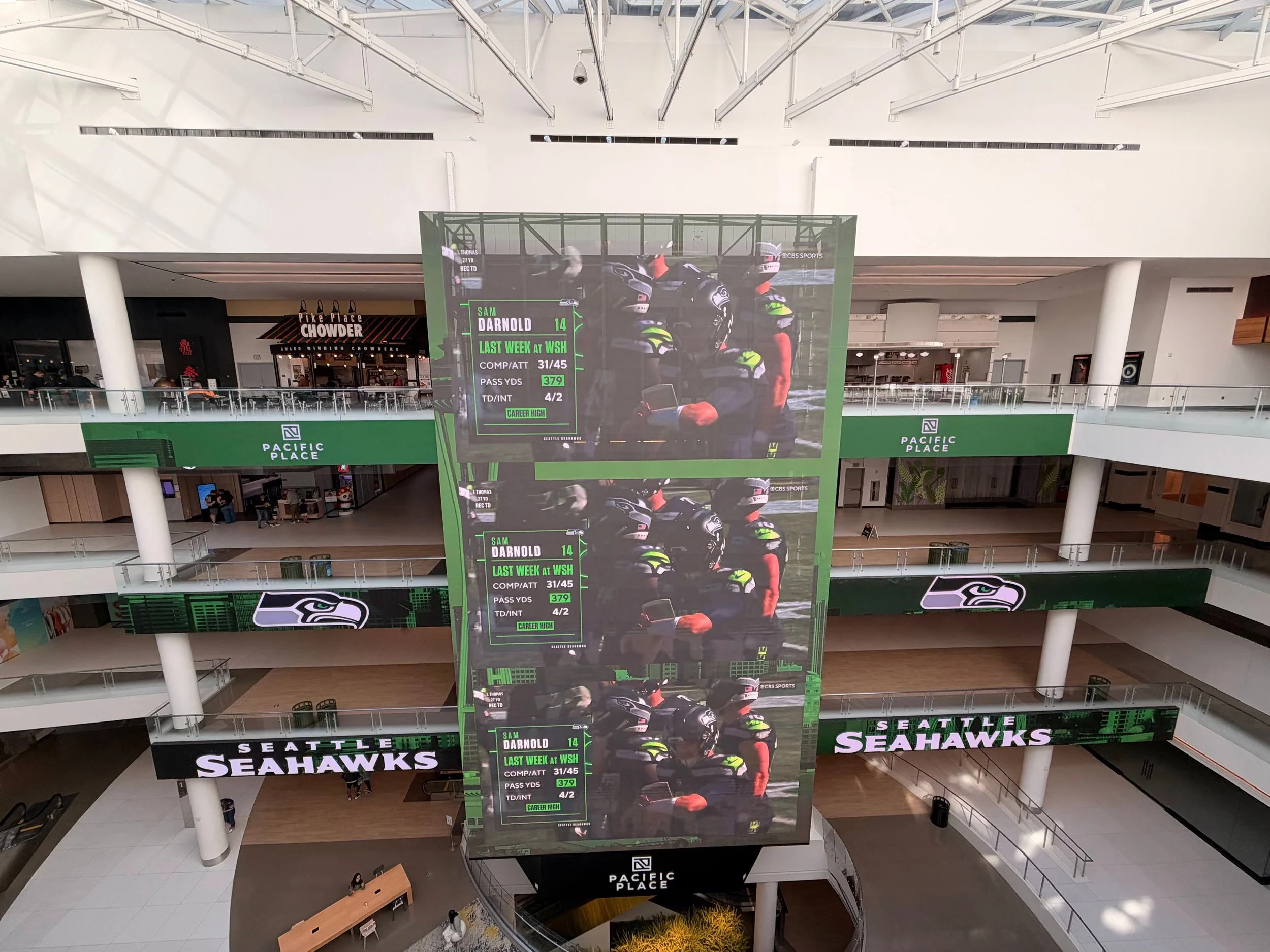 Four stories of Seahawks Football at Pacific Place