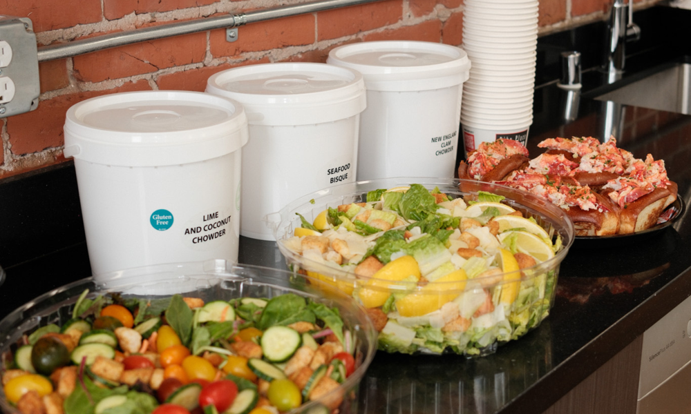 Pike Place Chowder catering spread