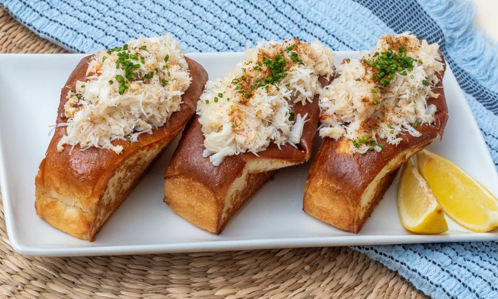 Dungeness crab roll from Pike Place Chowder