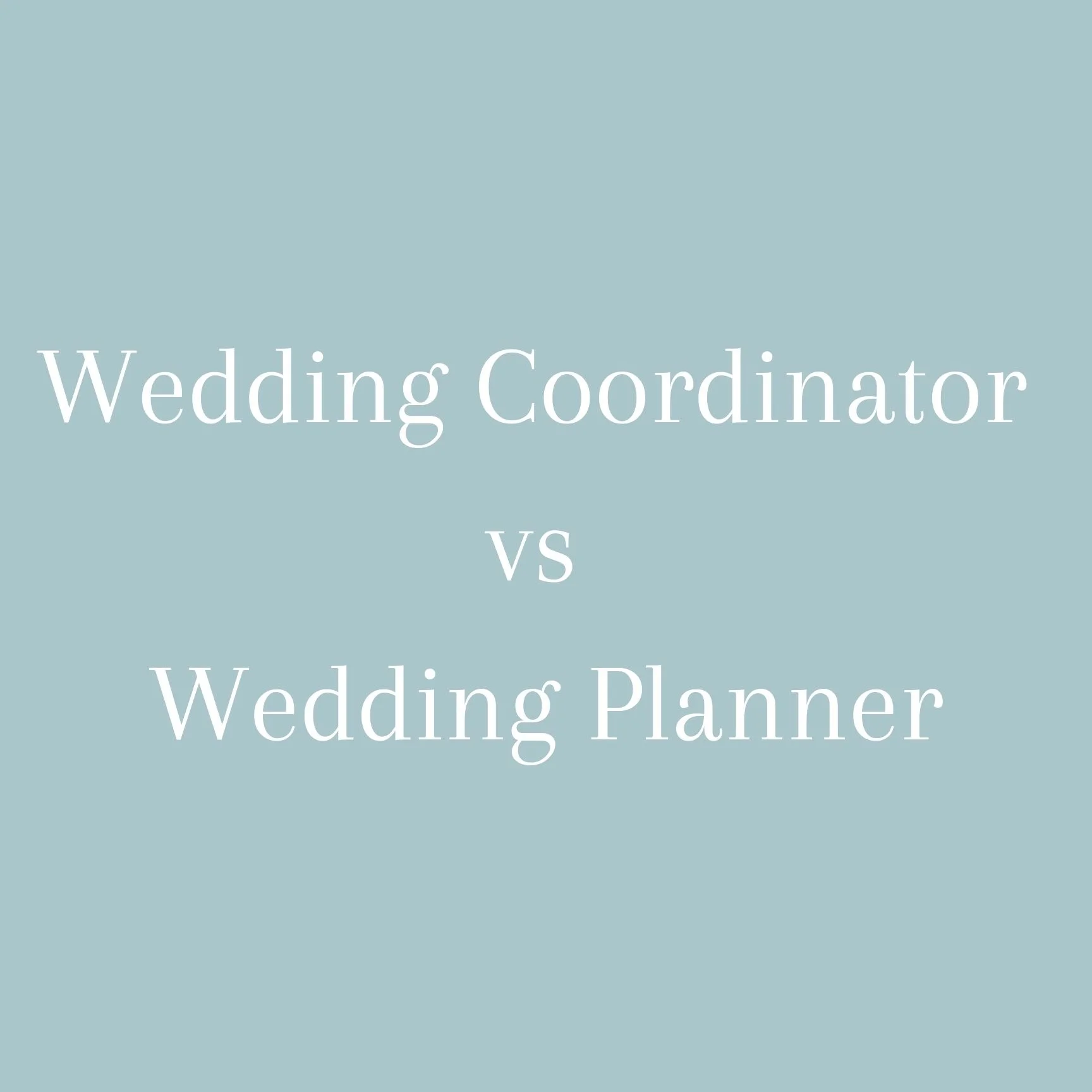 Wedding Coordinator vs Planner