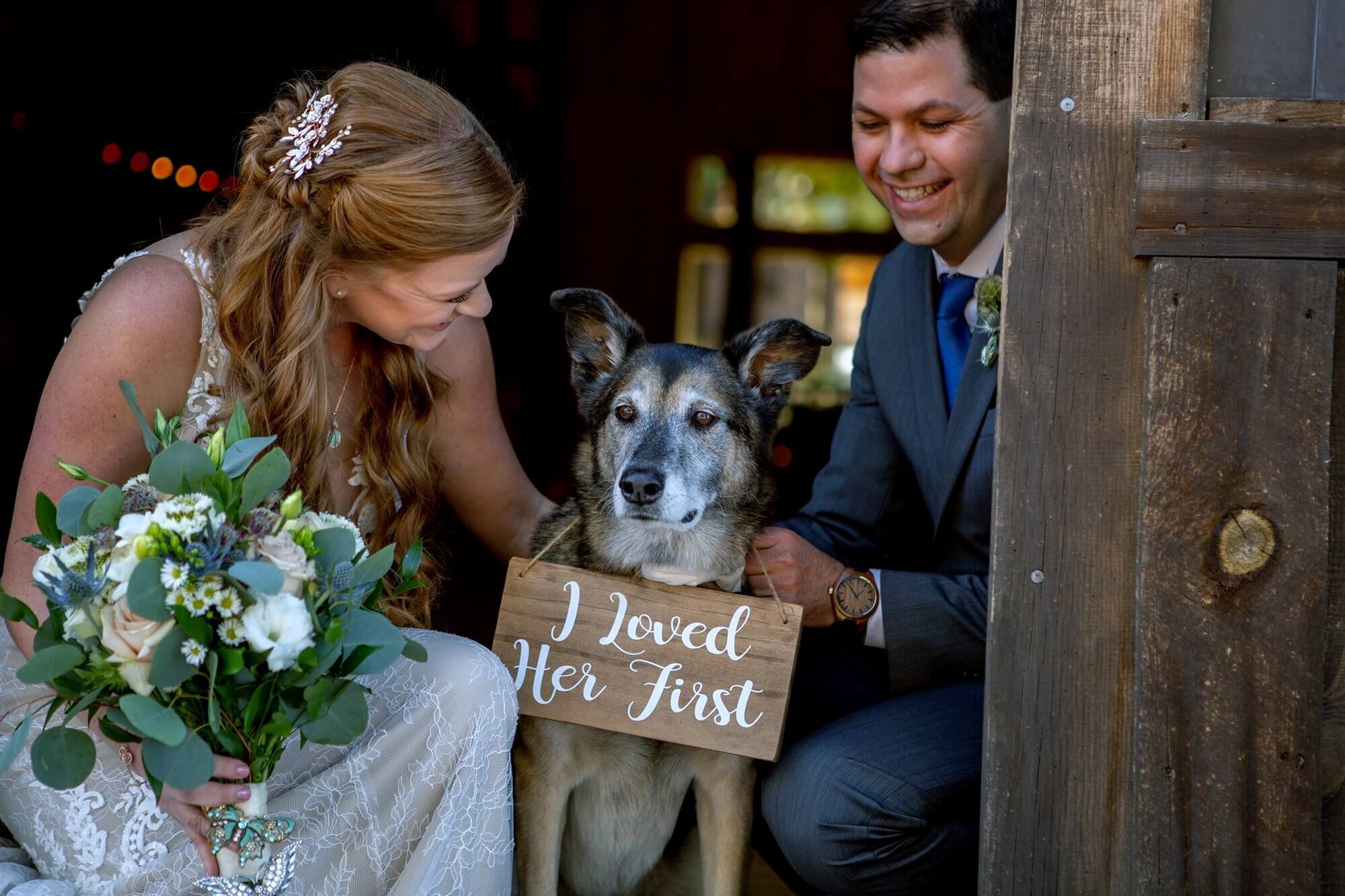 Bride and groom at The Barn at UVX Rustic Ranch in Cottonwood, Arizona