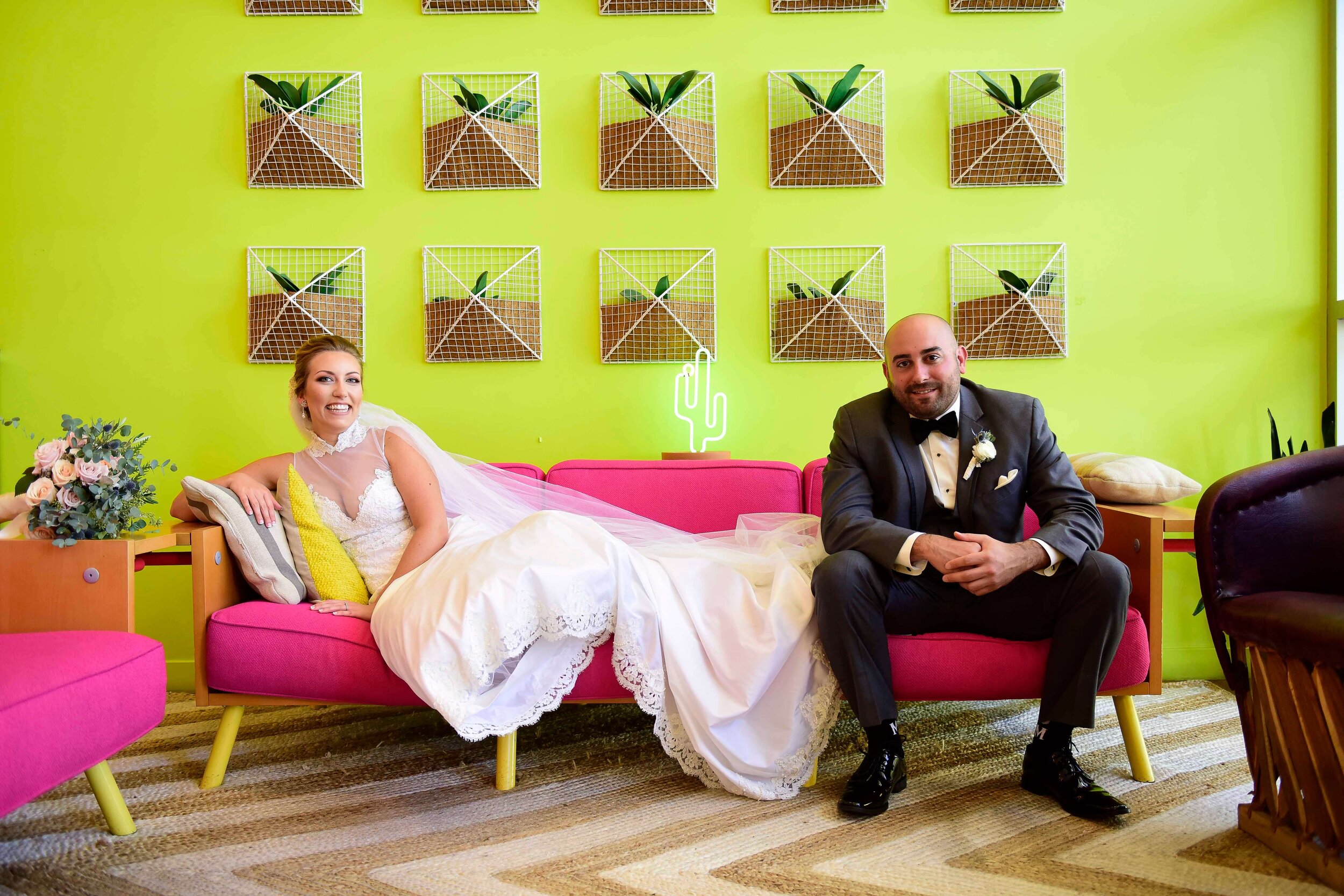 Bride and groom at The Saguaro Scottsdale in Scottsdale, Arizona