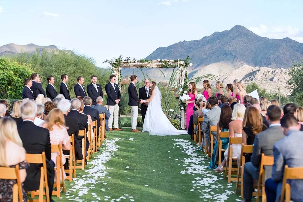 Wedding ceremony site at The Country Club at DC Ranch in Scottsdale, Arizona