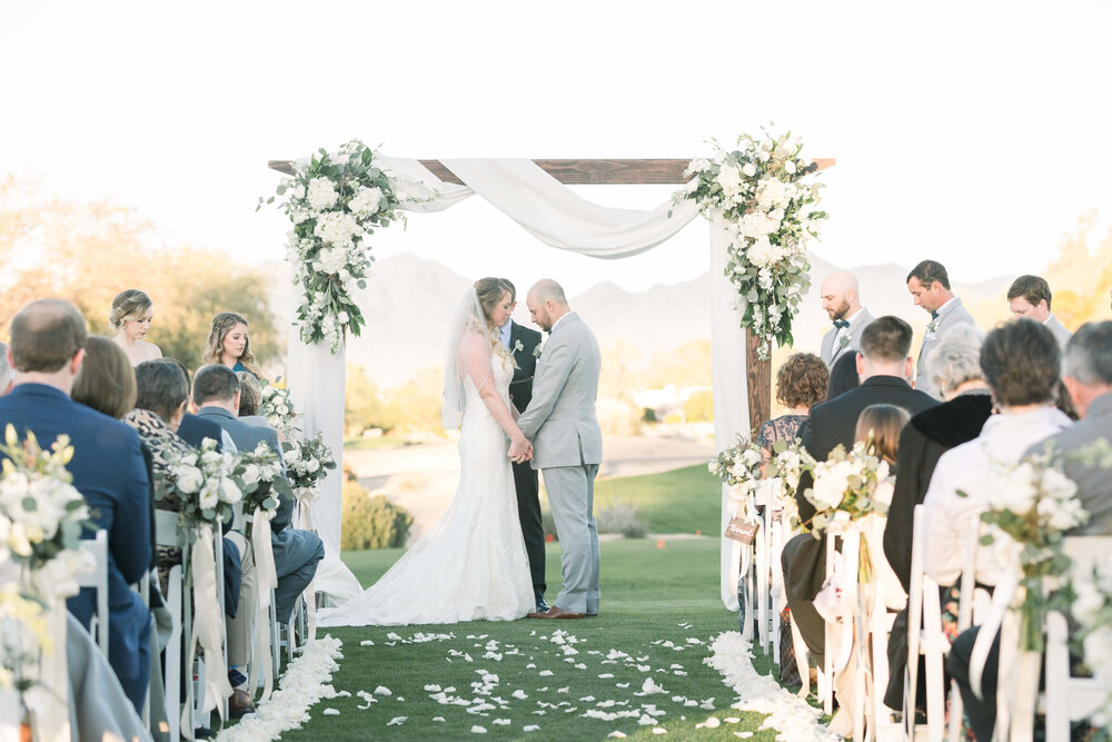 Wedding ceremony site at Gainey Ranch Golf Club in Scottsdale, Arizona