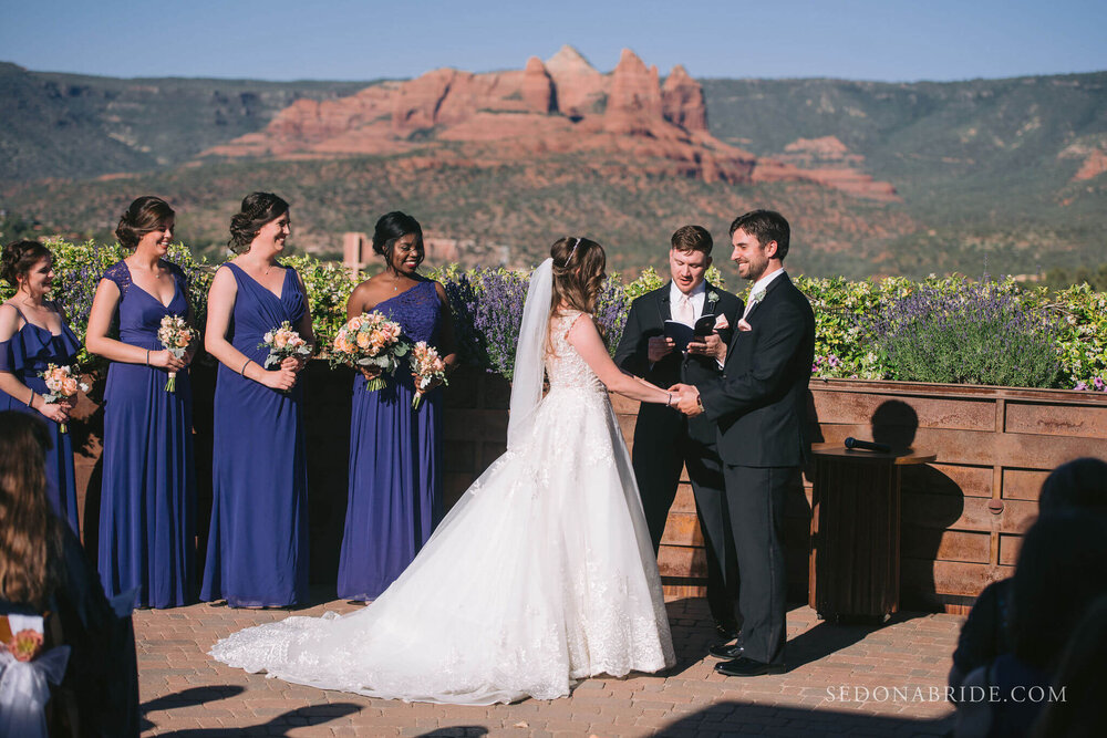 Wedding ceremony site at Agave of Sedona, Arizona