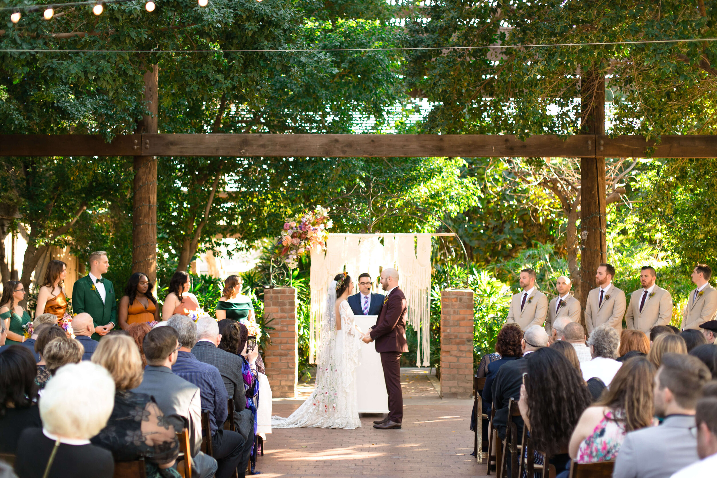 Wedding ceremony at Heritage Square in Phoenix, Arizona