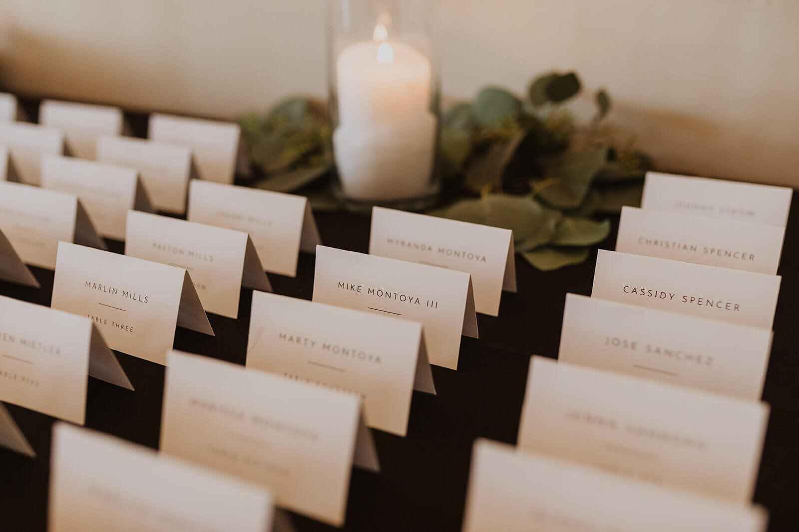 Wedding escort cards