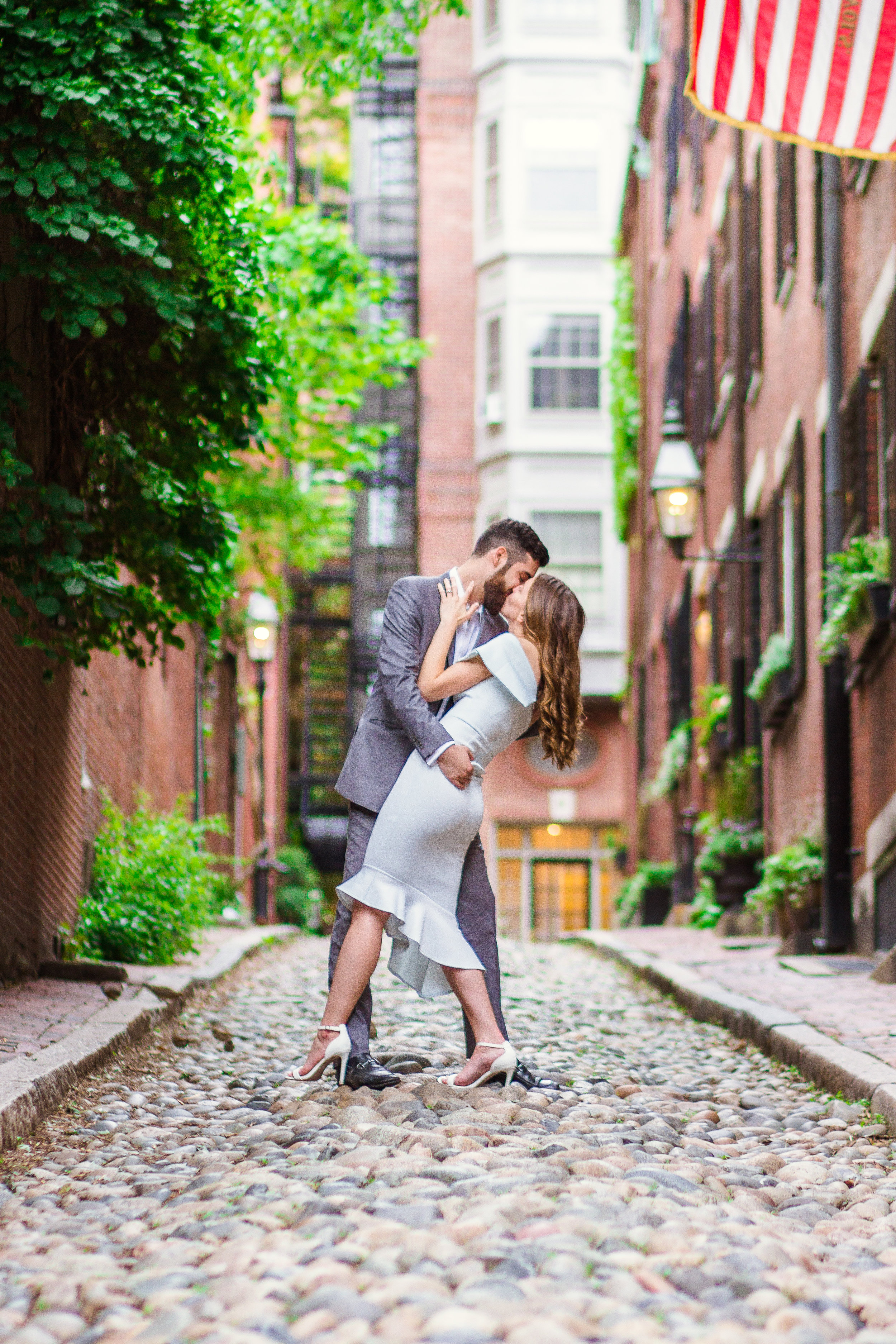 Acorn Street Engagement Session ~ Andrew & Nicole - Boston MA