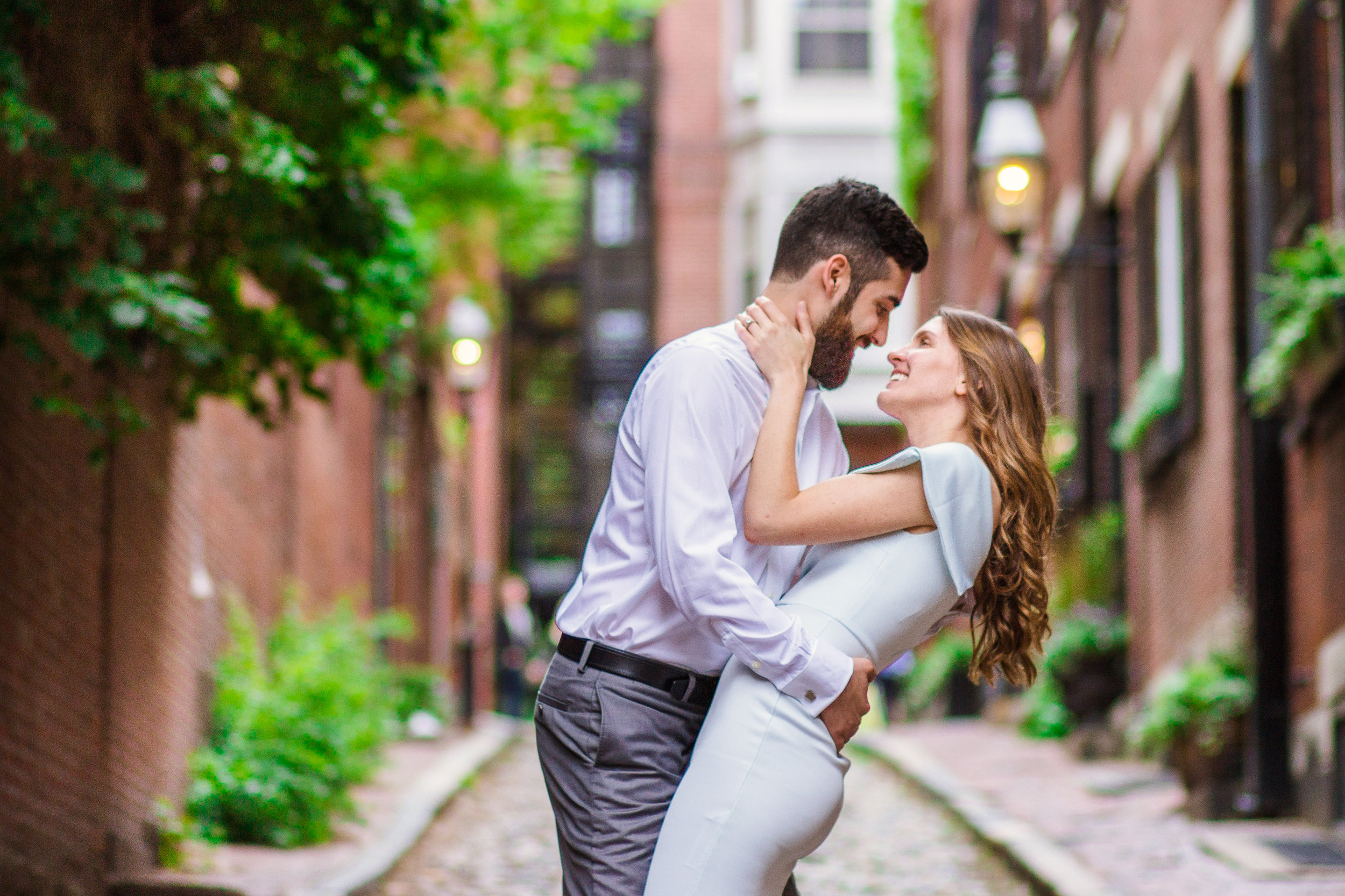 Acorn Street Engagement Session ~ Andrew & Nicole - Boston MA