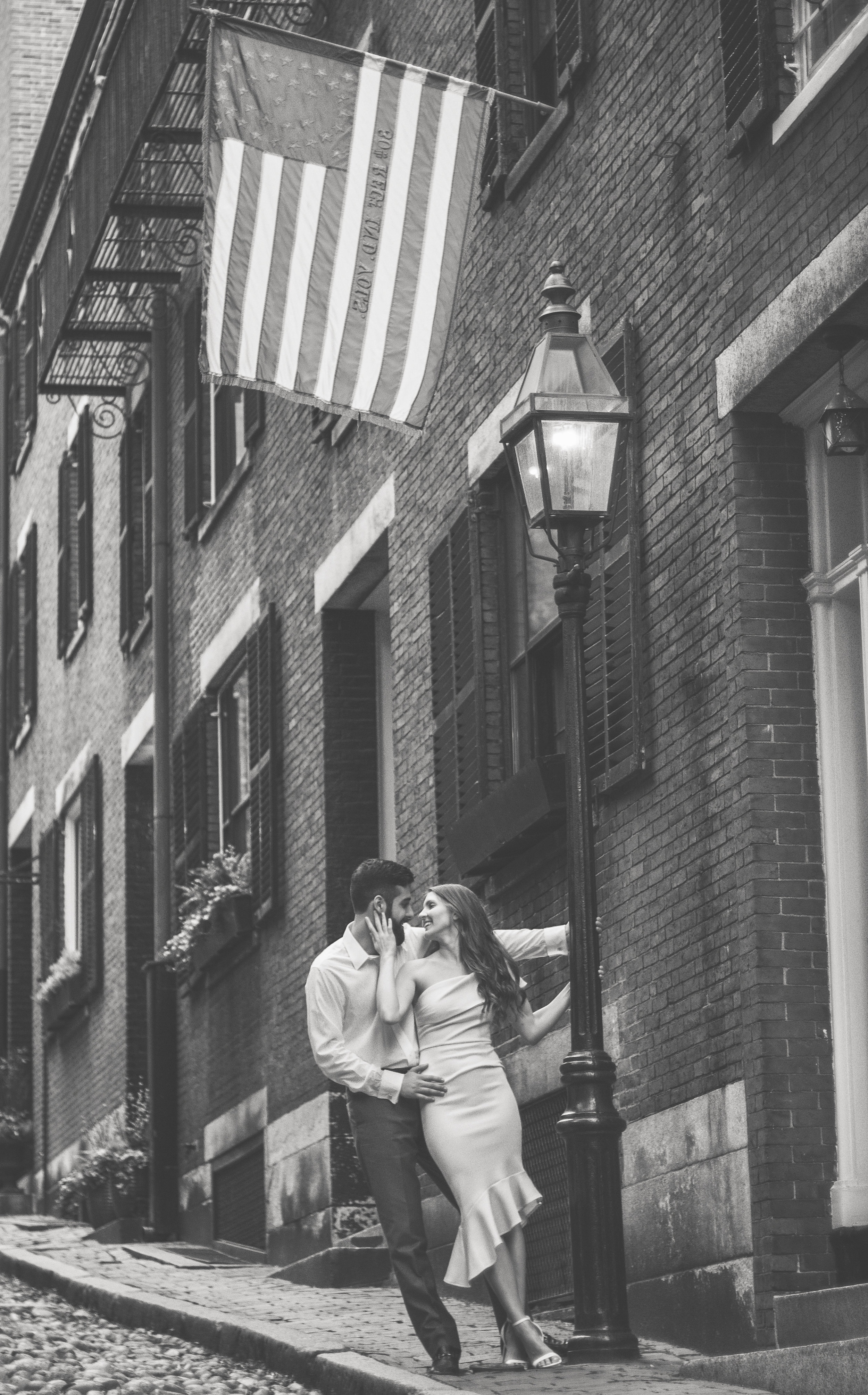 Acorn Street Engagement Session ~ Andrew & Nicole - Boston MA