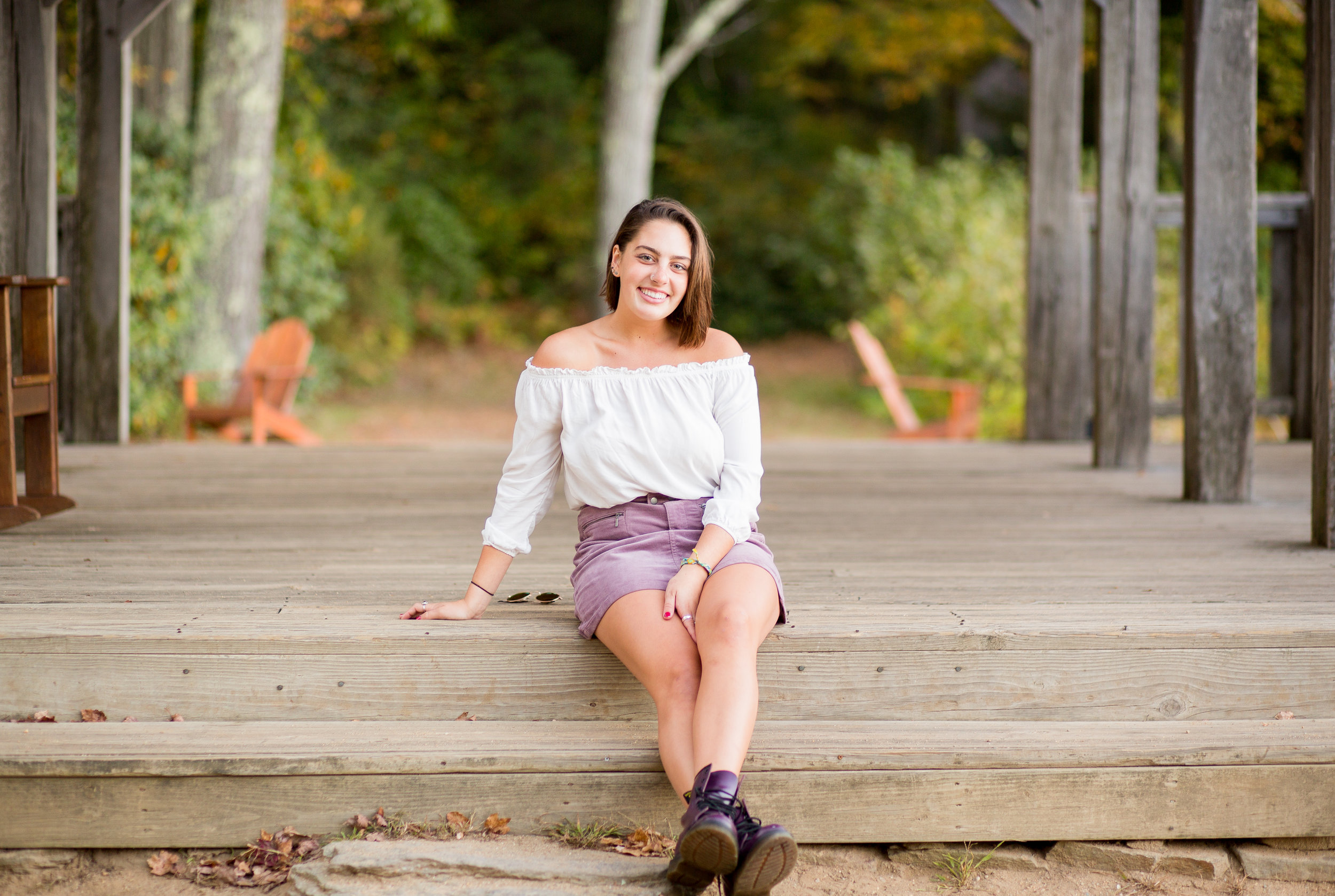 Fall Senior Session at Moore State Park Paxton MA