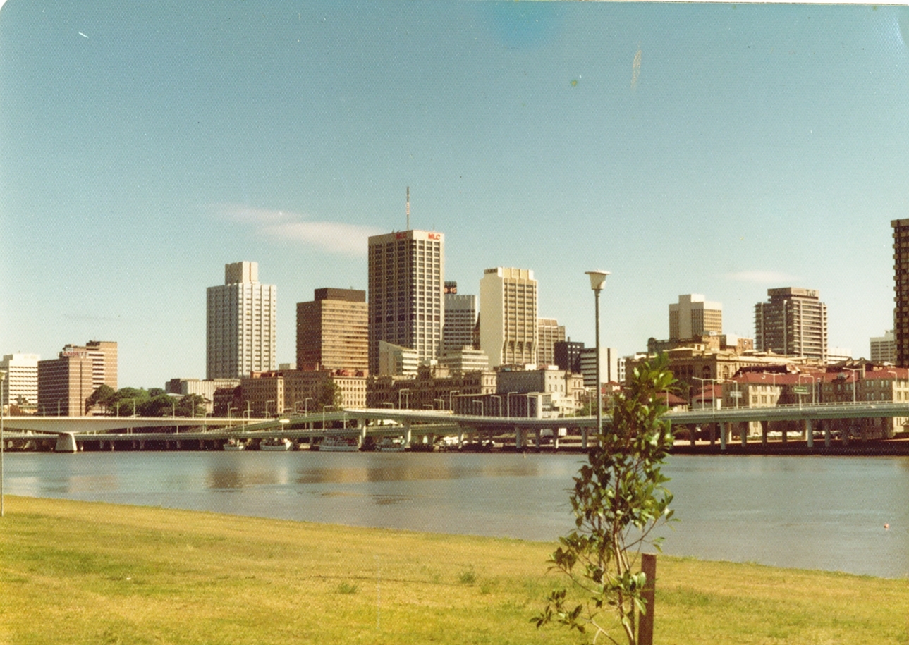 Brisbane, as I always think of it. Slightly yellowed, slightly 1980.