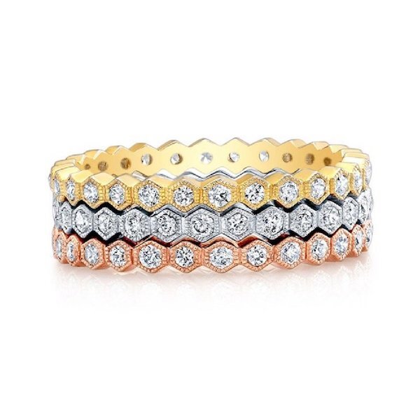 Malka Diamonds, stacking mixed metals and details
