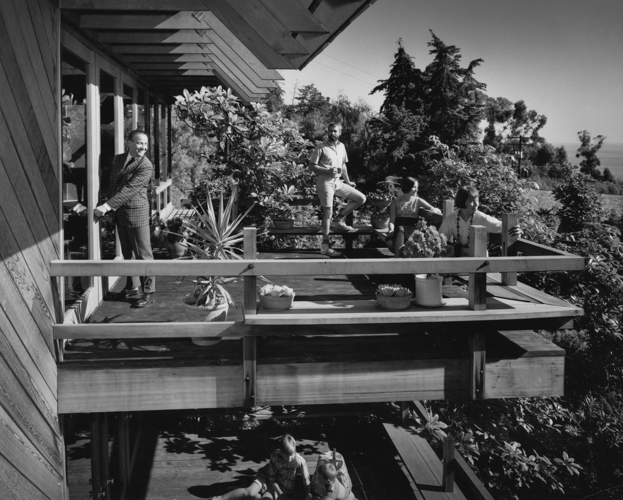 This photo is of Lamont and our family at the Diamond Street House was taken by Julius Shulman.