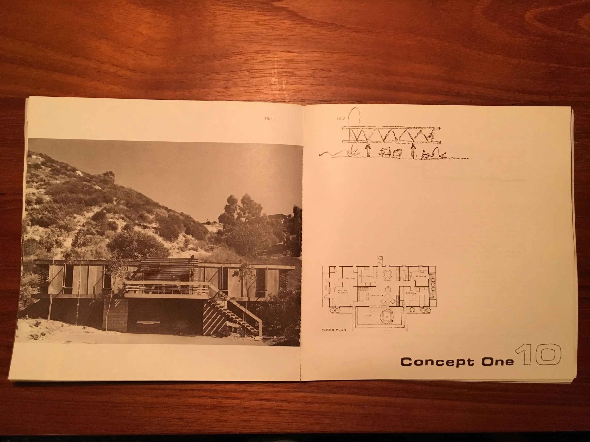 The Bridge House paved the way for the Concept House. This was a prefabricated house that Lamont and my Dad came up with. This is the first one going in at the bottom of Park Avenue in Laguna Beach. My Dad built this one on speculation just like he had the Bridge House. It was completed in 1968.