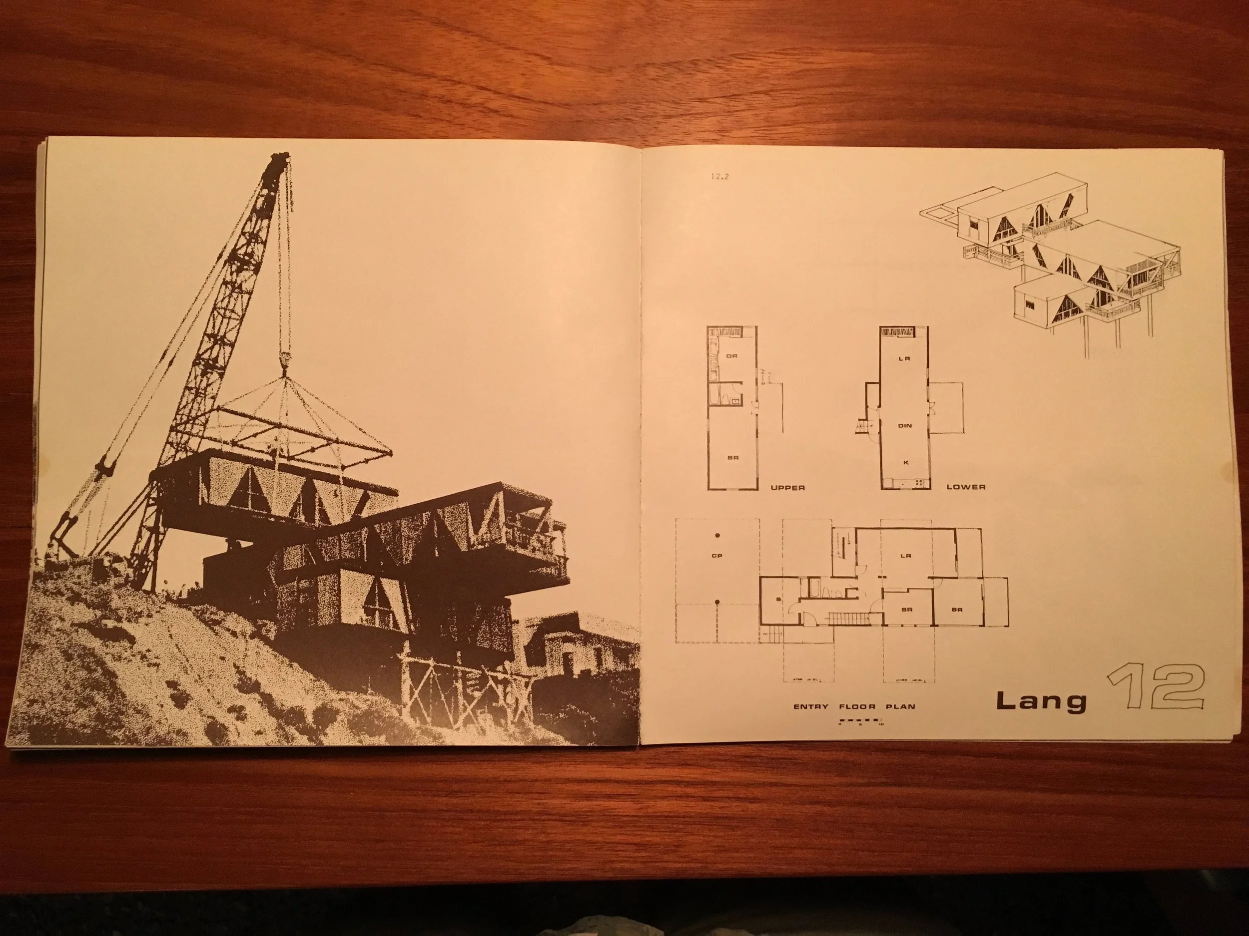 Because the units could cantilever a third of their length, you could stack them up, and so they did. This one was placed on a steep lot above Aliso Beach in Laguna Beach for Fred Lang. Fred wanted an office space for his Landscape Architecture business. Some of my friends worked for Fred and said it was a great place to work.