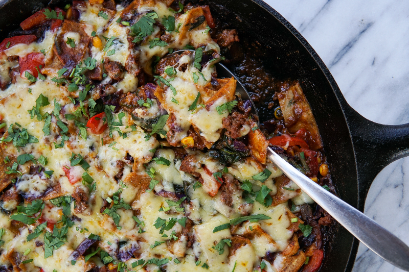 Easy Skillet Enchiladas — Natalie Cooks