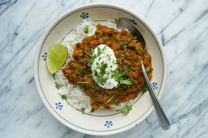 Instant Pot Turkey Lentil Curry 