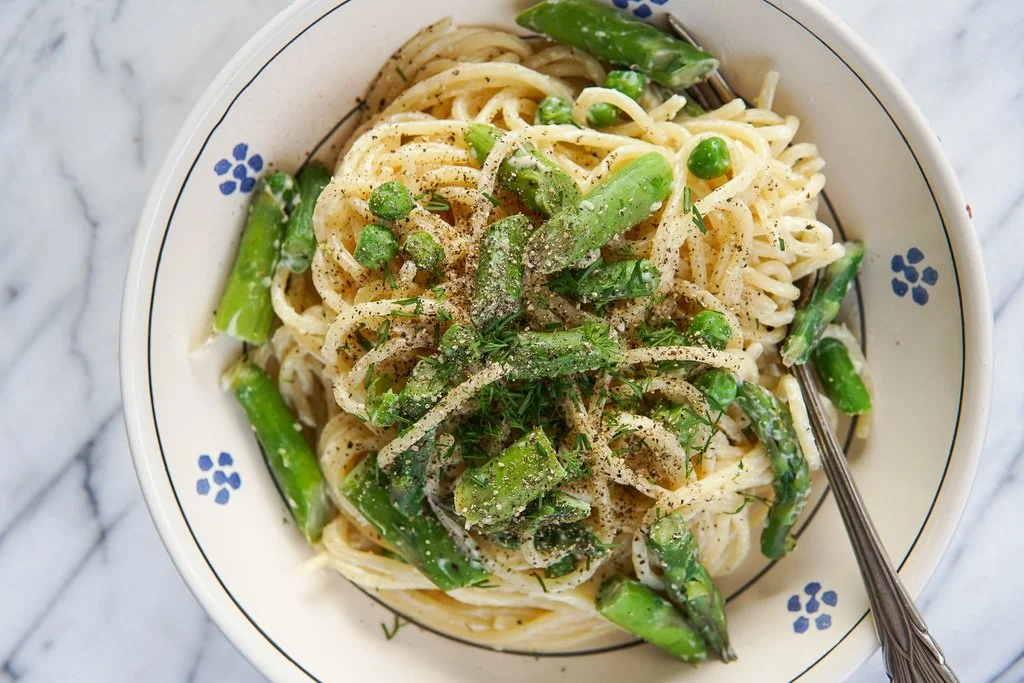 Creamy Lemon Asparagus and Pea Pasta — Natalie Cooks