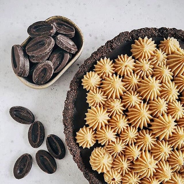 Dark Chocolate Tart with Peanut Butter Whipping Cream! 🖤 It&rsquo;s dessert time all the time! We love how versatile Peanut Butter is, it&rsquo;s just one of those things 😋 Tart by @ribbonstage_ .
.
#peanutbutter #tart #chocolate #whippedcream