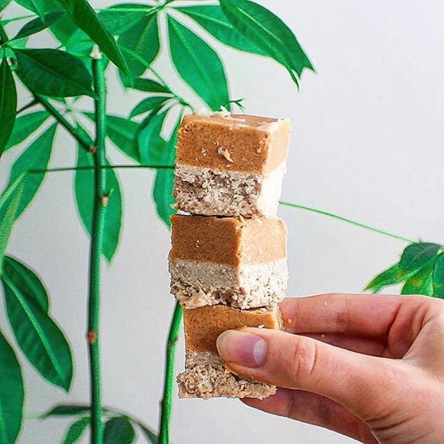 Happy Monday Everyone! Who&rsquo;s like to begin their day with this scrumptious bite of Goodness! 😋 Cinnamon Cashew Butter Cookie Bar - Created By @amybunnage 😃 .
.
.
#vegan #cashewbutter #creamyfood #goodness #cinnamon