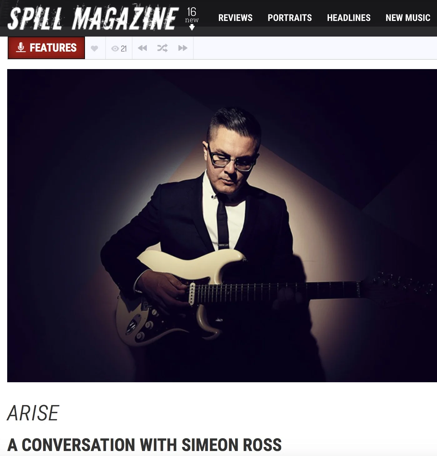'Arise' Music Video Premiere via The Spill Magazine