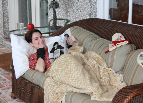 On the road to recovery - all smiles on Christmas day!
