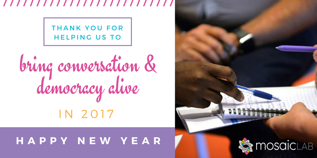 Happy New Year from MosaicLab - Melbourne Victoria facilitators community engagement