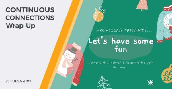 CONTINUOUS CONNECTIONS WRAP-UP - WE HAD SOME FUN!