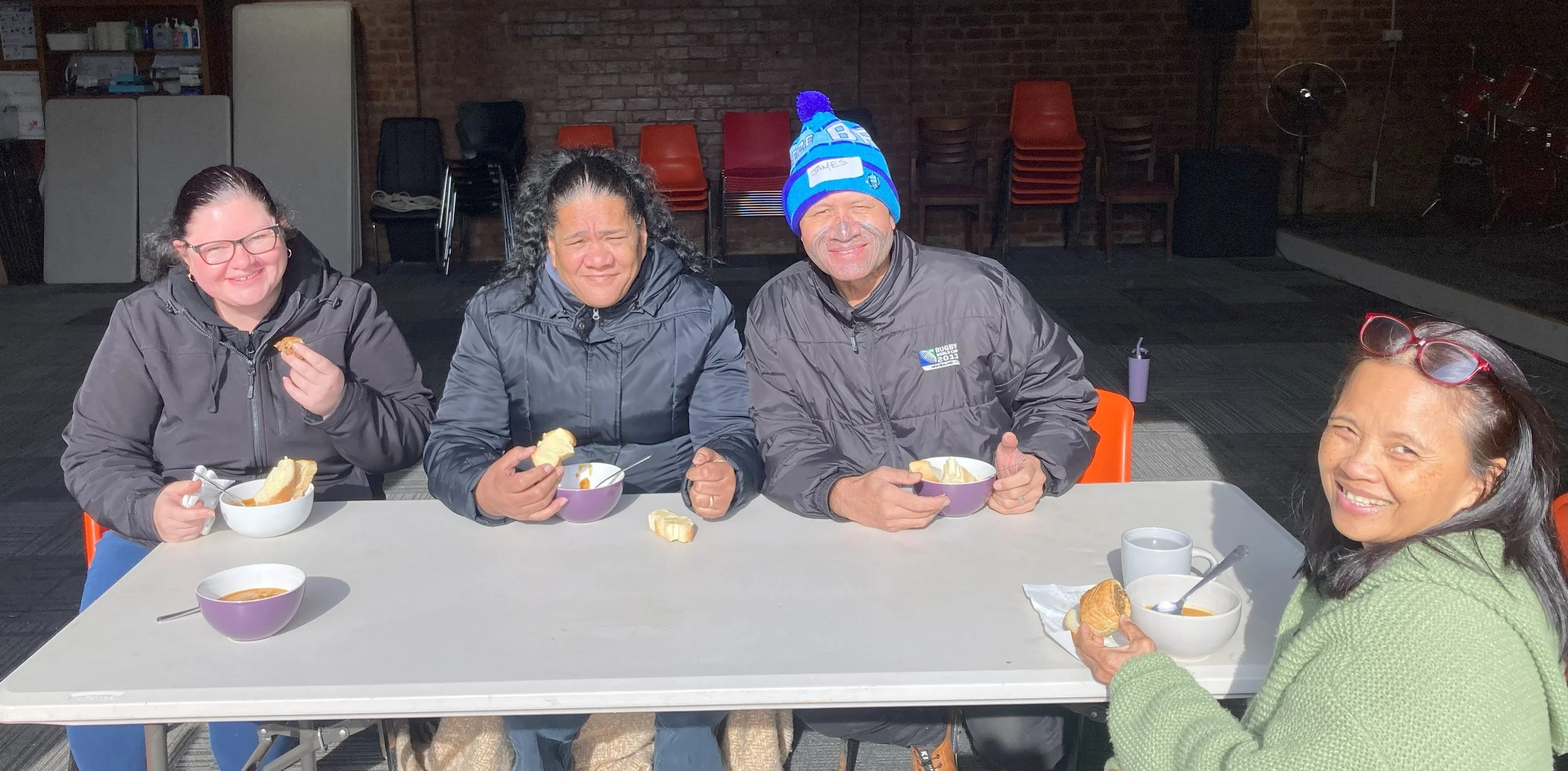 Members of MTW stop for lunch during their MosaicLab strategy session facilitated probono as part of ML Giving.