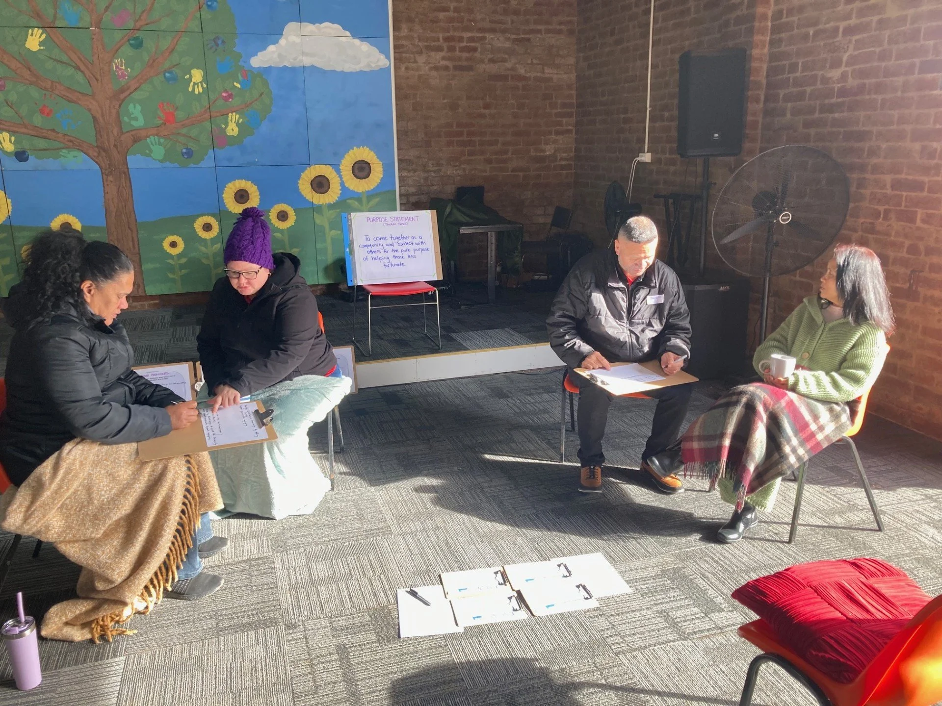 Members of MTW working together in their MosaicLab strategy session facilitated probono as part of ML Giving.