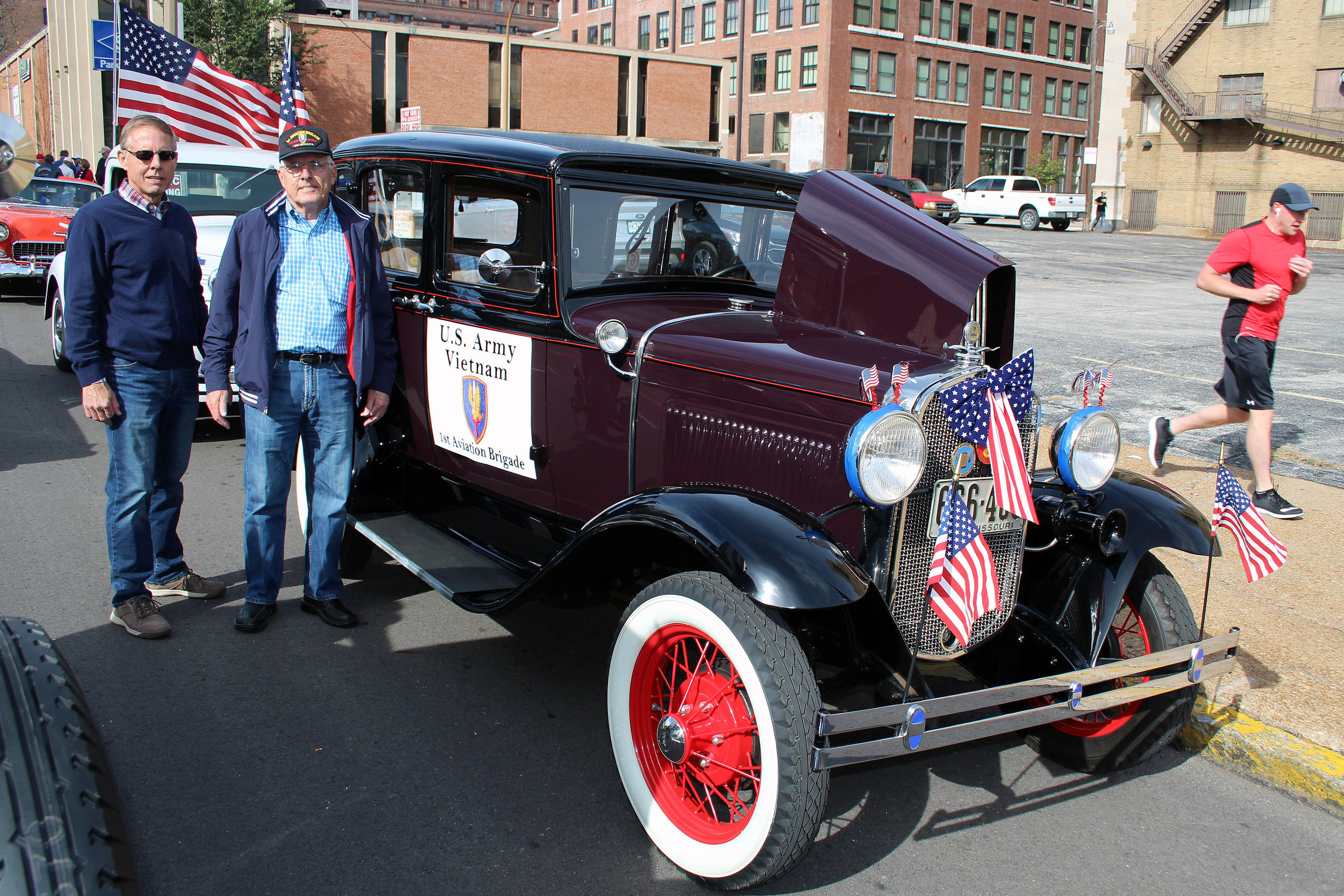  Vietnam Vet Mike Piel with Greg &amp; Greg's '31 Town Sedan 