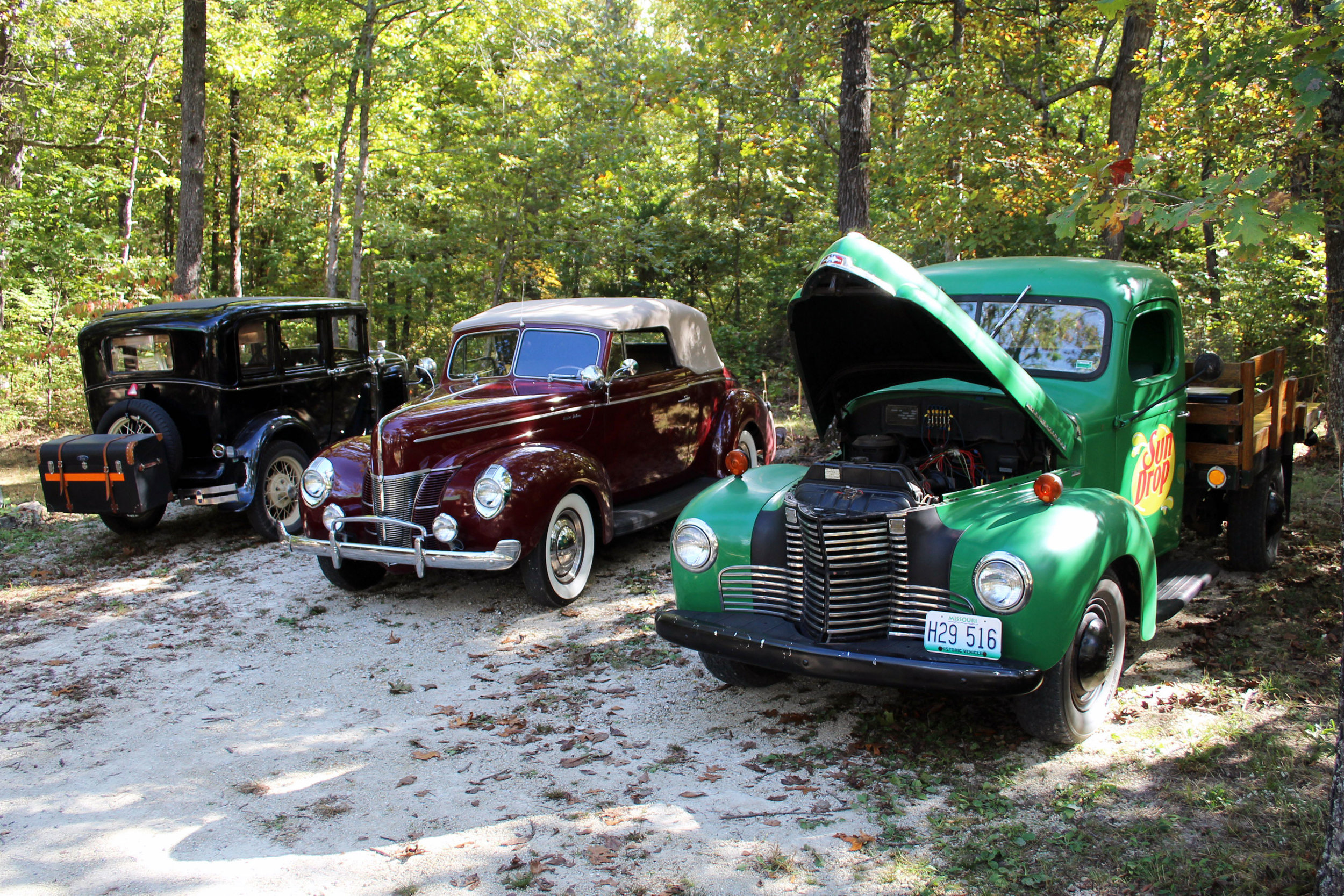  Schott sedan, Larry's '40 Ford &amp; Mike's ?? truck 