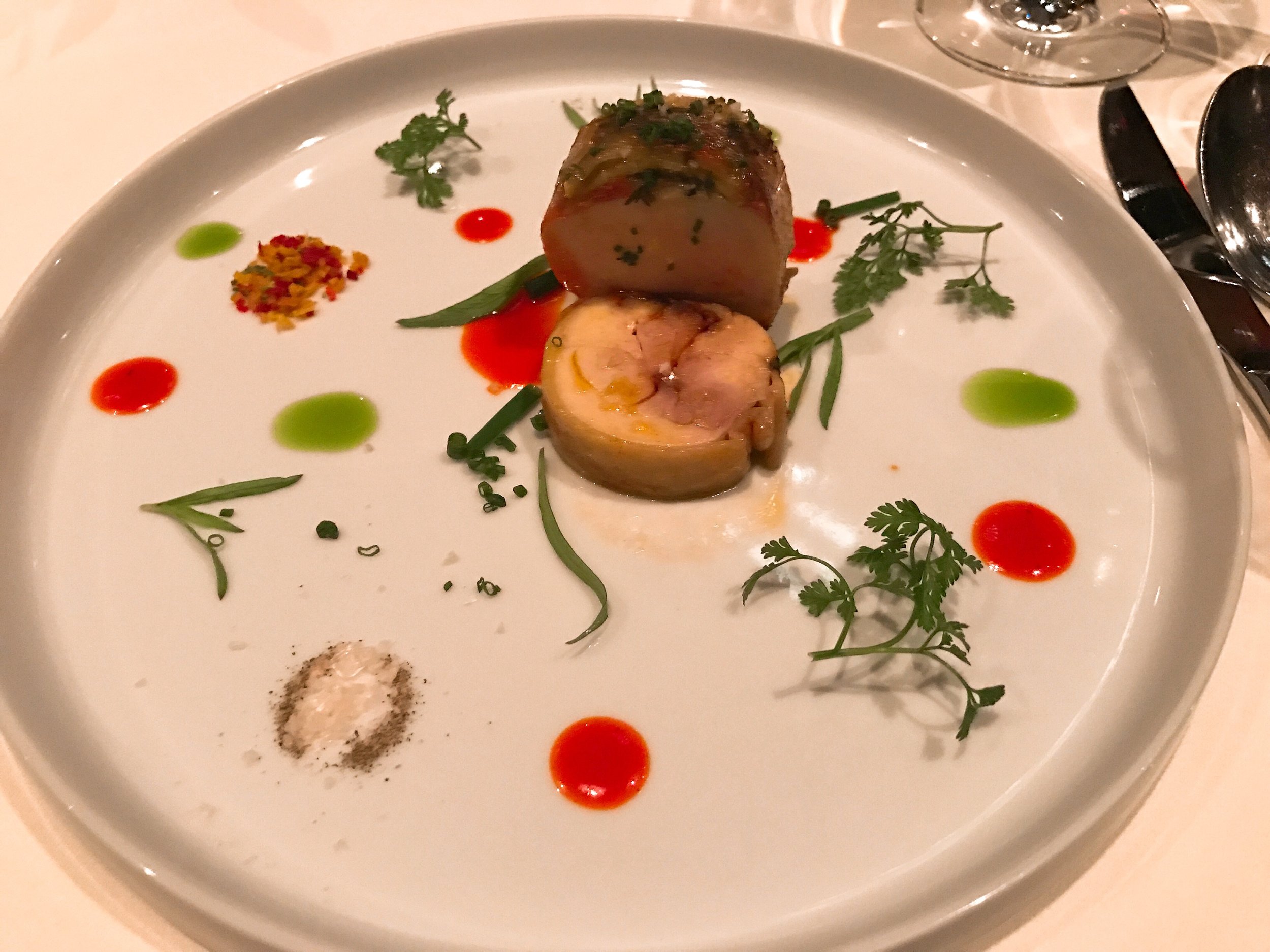 Storey Farms Chicken : Red Pepper Reduction, Confit Biyaldi and Fine Herbs