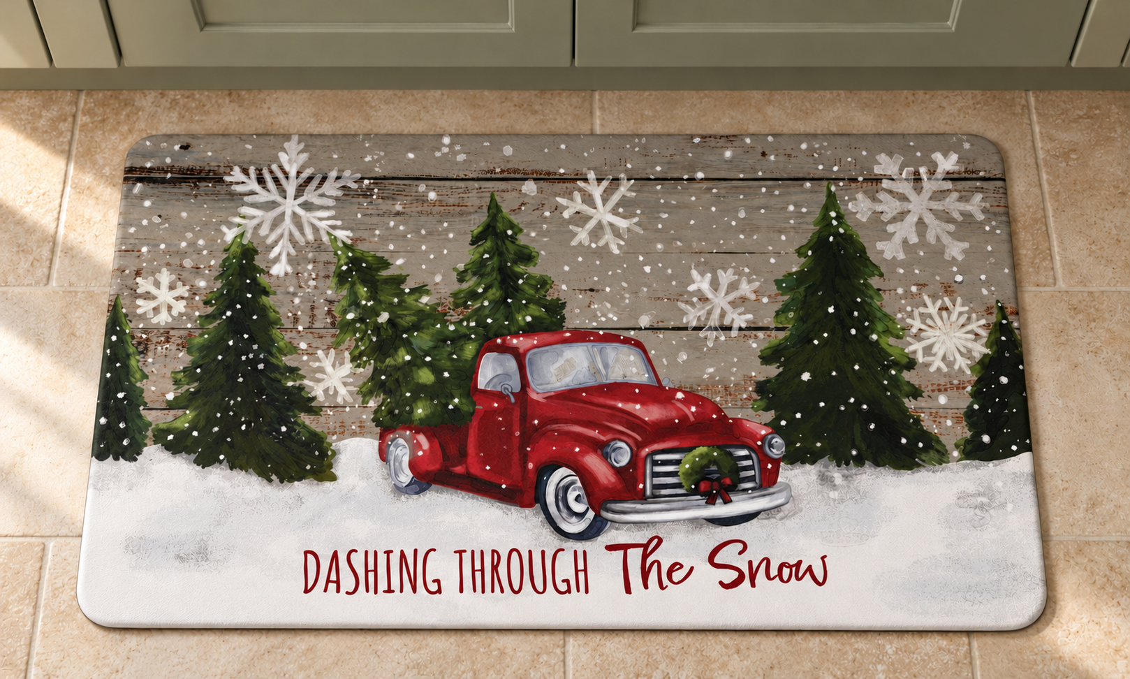 Sage handleless cabinets and red truck mat.png
