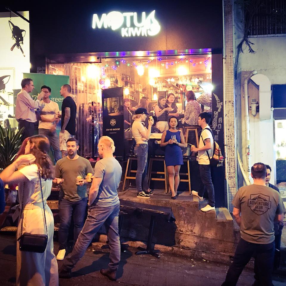 The Moa beer street party is well underway