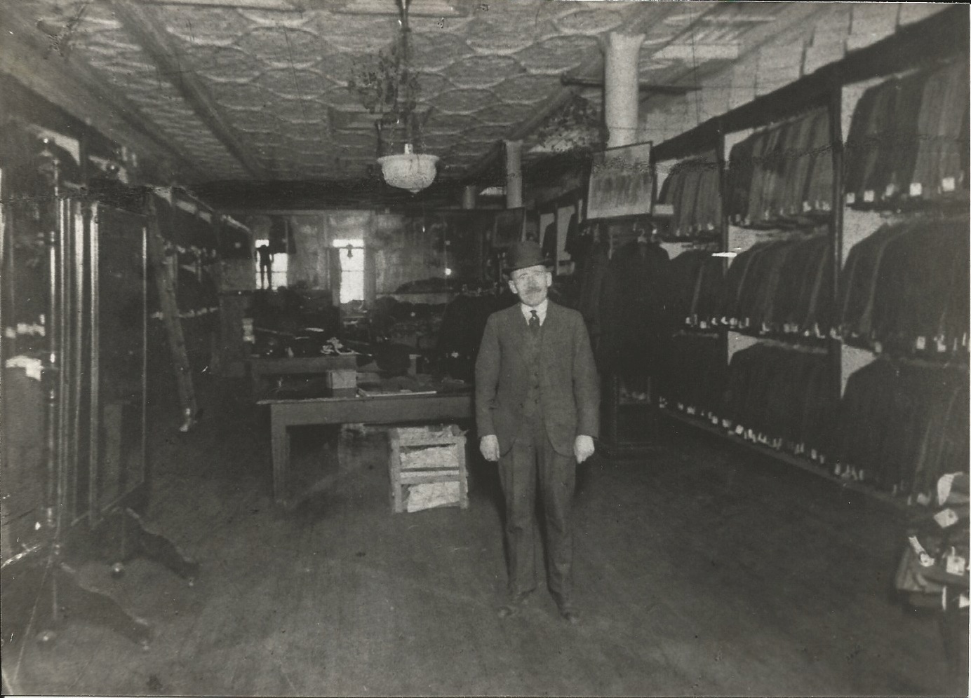 Morris Miller, my great-grandfather, in his Pitkin Avenue, Brooklyn store, Miller Bros. 1915