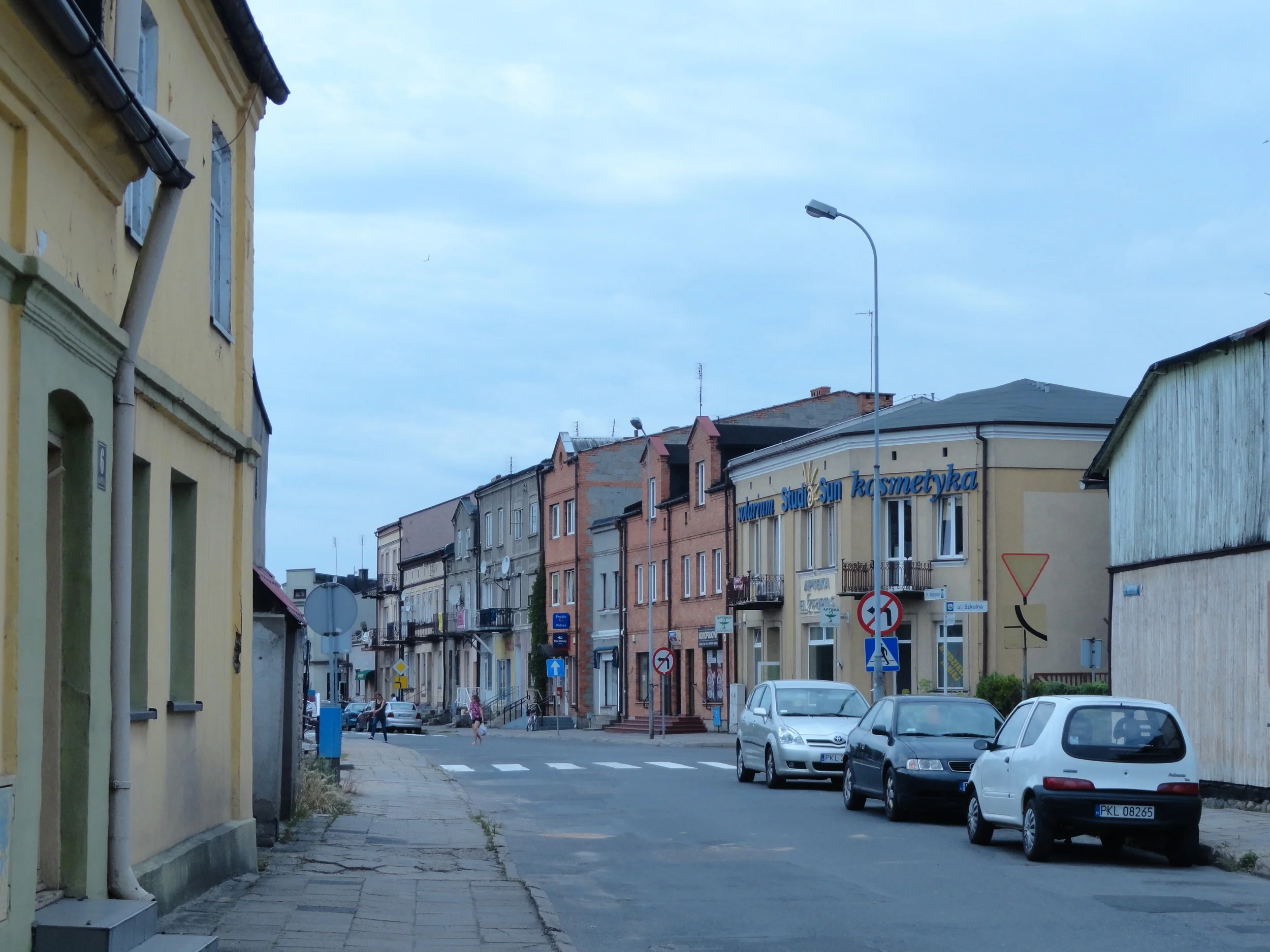 Street off of Kłodawa town square.