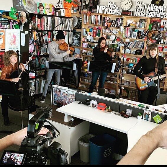 I played cello and scored string arrangements on a @tinydesk concert back in December with the fantastic singer-songwriter @laurastevenson. It&rsquo;s now up online, check it out and hear some gorgeous love songs! Link in bio 🎥